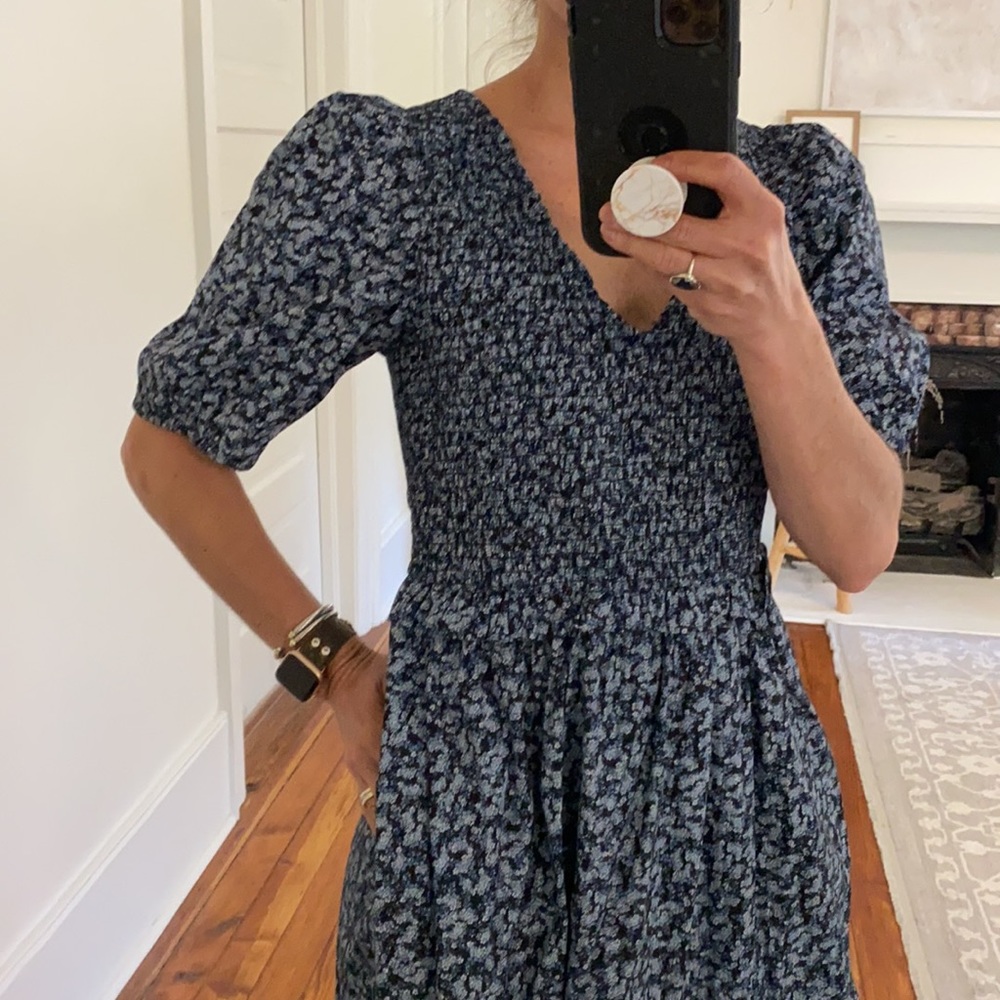 Universal Thread Blue Floral Midi Dress - Picture 2 of 4